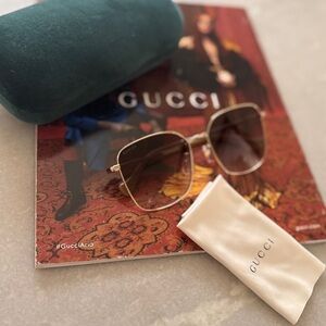 Authentic Gucci Women's Gg1146sk 58mm Rectangle Sunglasses